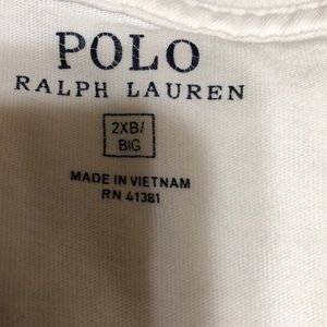 Ralph Lauren Shirts - White Ralph Lauren men’s 2X Big. T-shirt Ralph Lauren Shirts - White Ralph Lauren men’s 2X Big. T-shirt